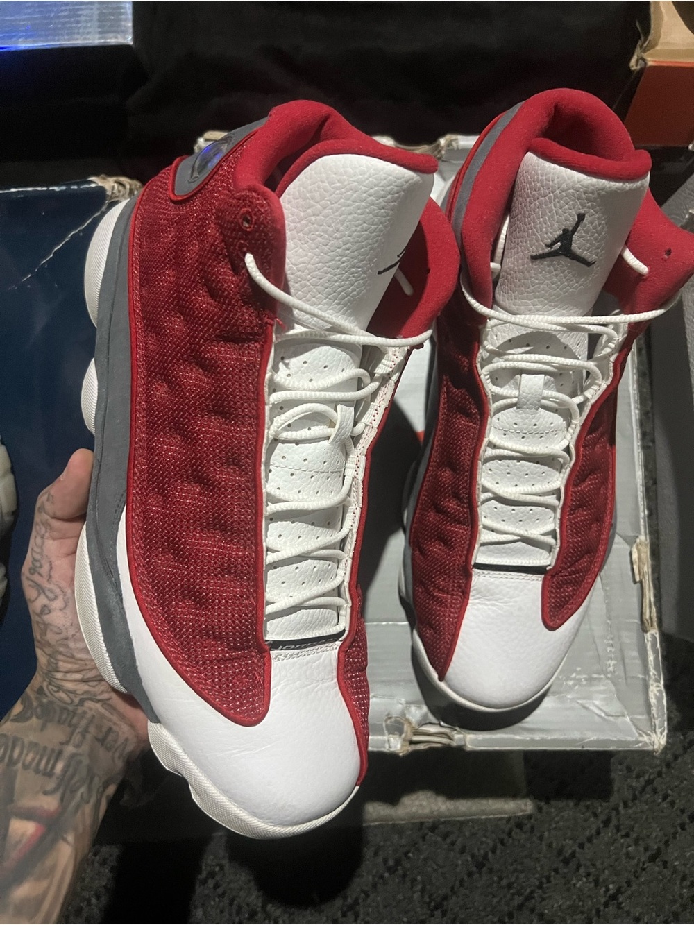 Sz 12 Air Jordan 13 Retro - Red/White Men's Sneakers